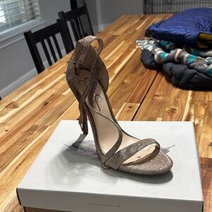 Jessica Simpson Shimmering Tan Heels